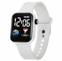Biały zegarek sportowy smartwatch unisex