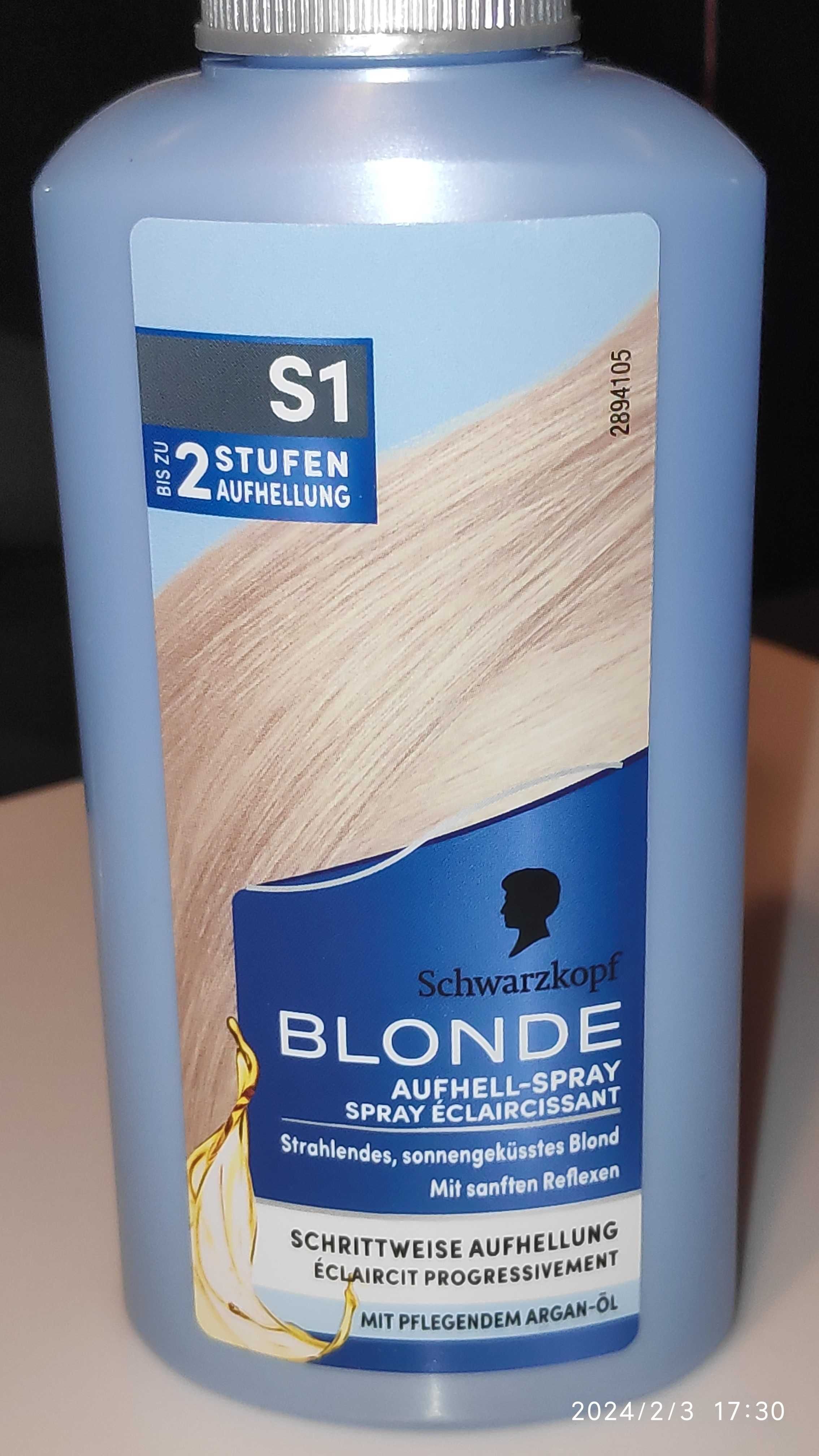 Rozjaśniacz do włosów Schwarzkopf Blonde z Niemiec spray