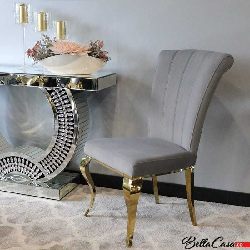 Krzesła glamour Złote Livio Różne Kolory Do jadalni salonu