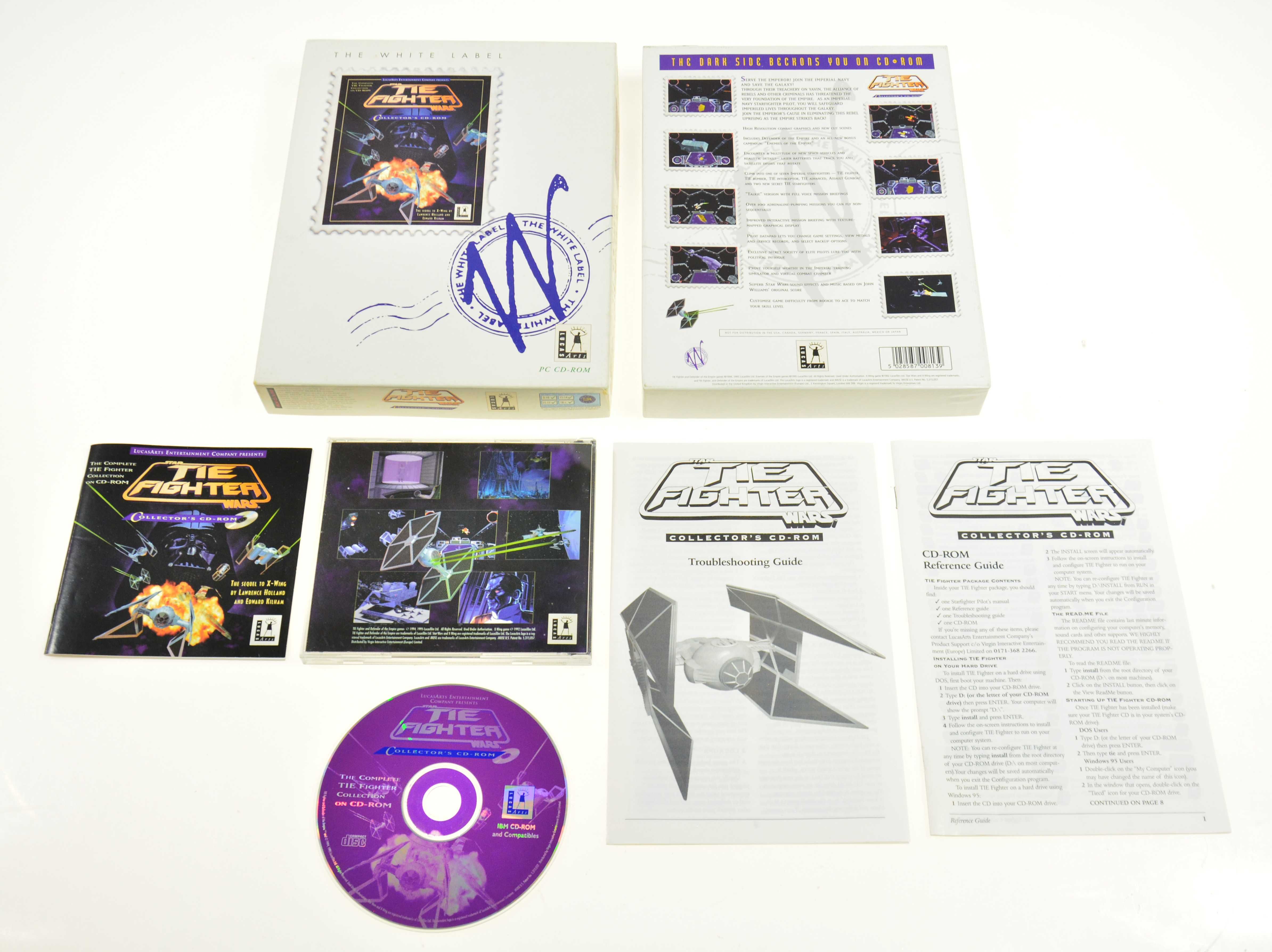 Star Wars: TIE FIGHTER - duży big box, LucasArts 1995 dos