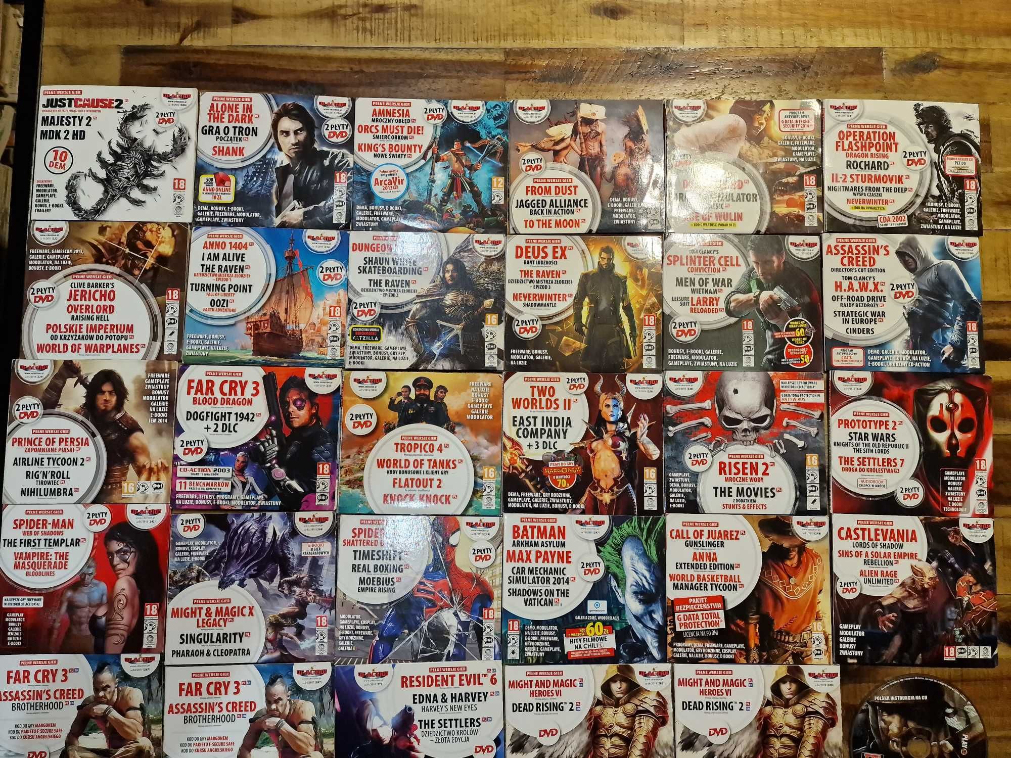 Ponad 30 zestawów płyt z grami CD Action 12r-18r czasopismo Play Gry