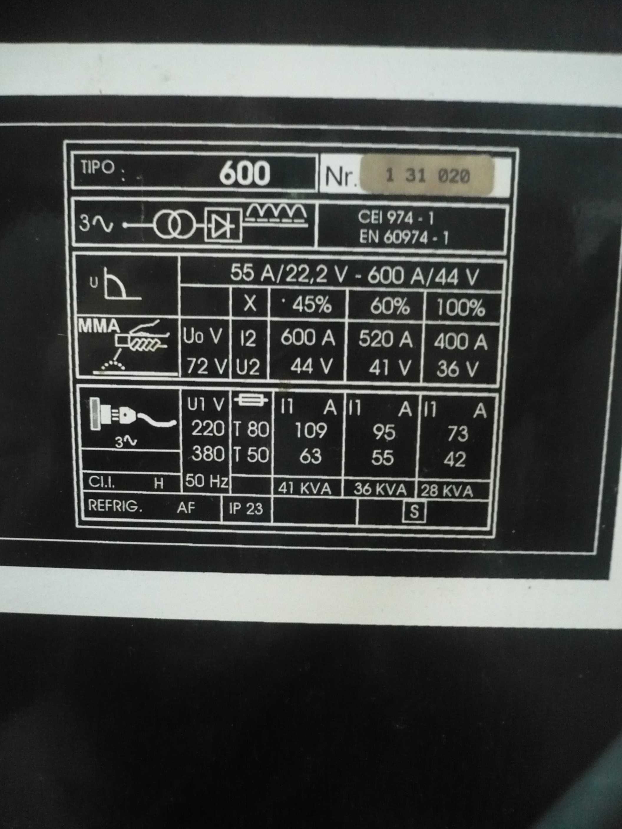 Aparelho Soldar MMA ELECTREX RS600