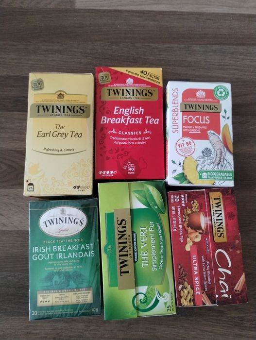 Herbata Twinings różne 7 opakowań + jedną 100 szt