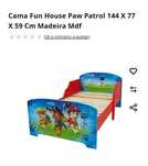 Vendo cama patrulha pata com mesa de cabeceira e luz de presença