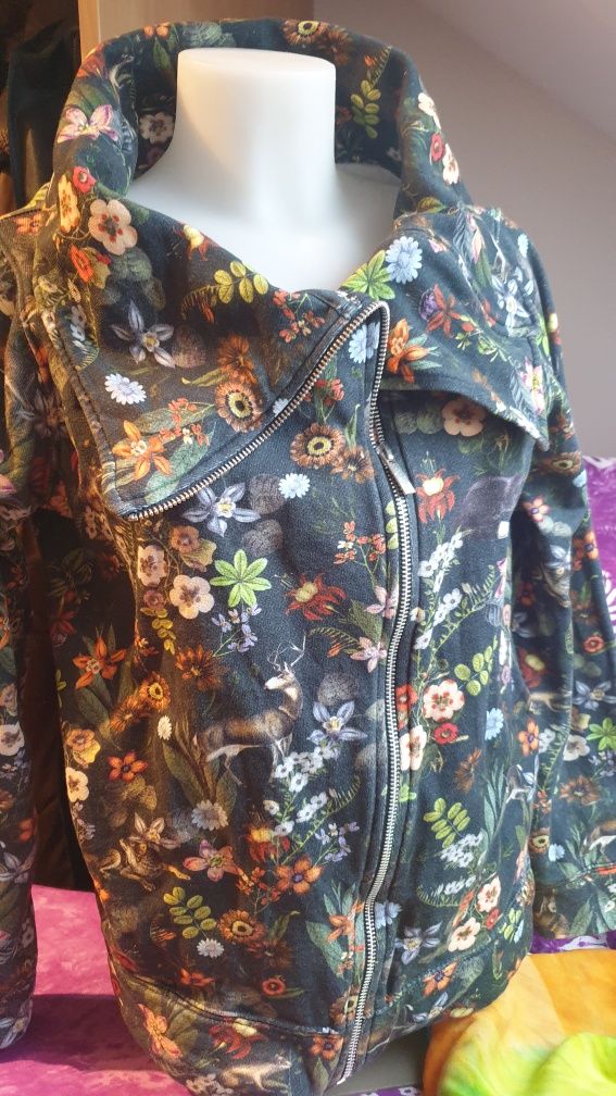 Piękna bluza damska Medicine XS letnie kwiaty/las