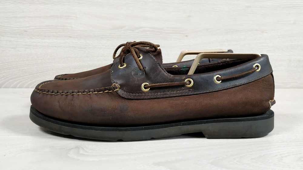 Шкіряні чоловічі топ-сайдери мокасини Timberland, розмір 45 - 45.5
