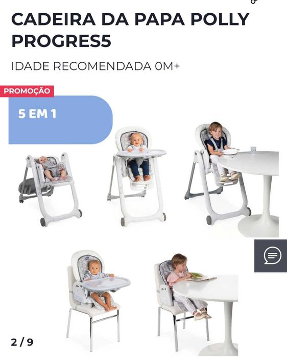 Cadeira de alimentação Chicco Baby Progress 5