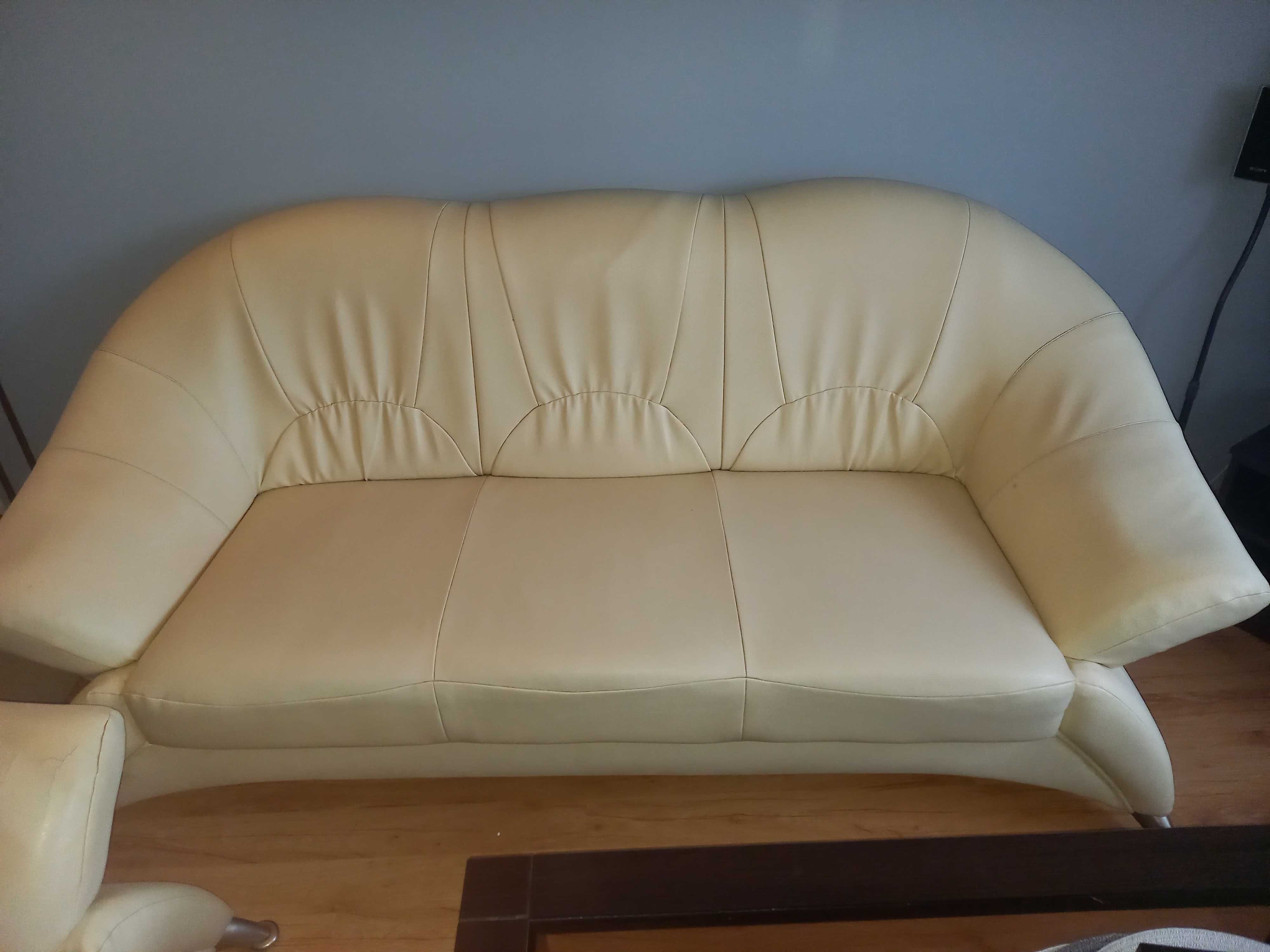 Sofa 3 osobowa skóra eko. Gratis dwa fotele
