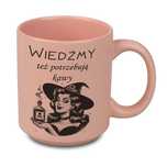 Kubek Wiedźmy też potrzebują kawy. Pastelowy Różowy Dzień Kobiet