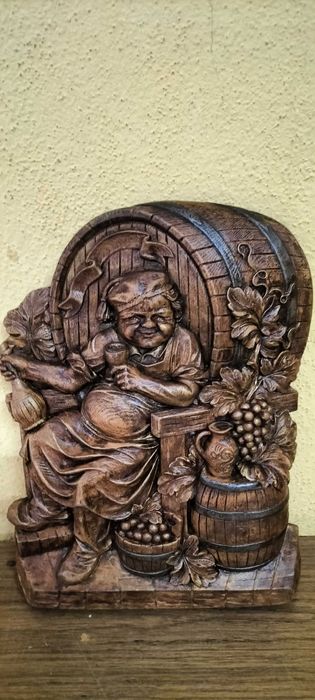 Escultura em Madeira Cena Italiana