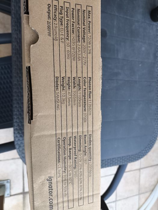 Painel Led Ignator Heroled 720w Samsung LM301H