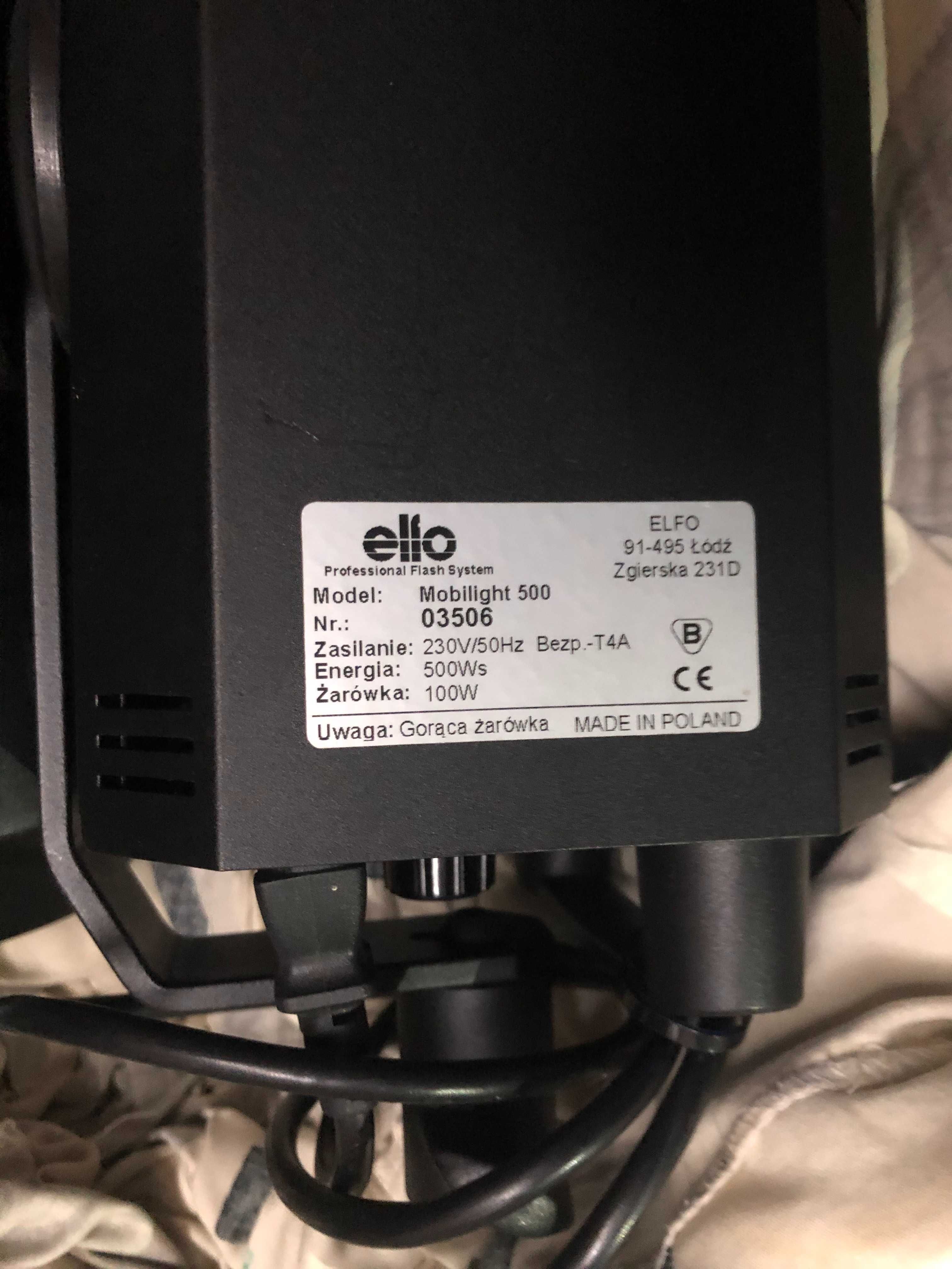 Lampy studyjne mobilifght elfo 500 dwie plus case