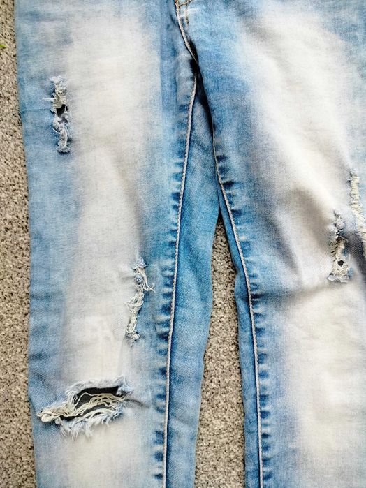 spodnie jeans jeansy Miss RJ 36 S dziury wytarcia