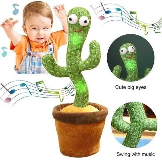 Музыкальная игрушка Танцующий поющий кактус Dancing Cactus TikTok