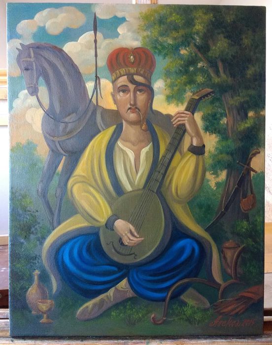"Козак Мамай" картина маслом.
