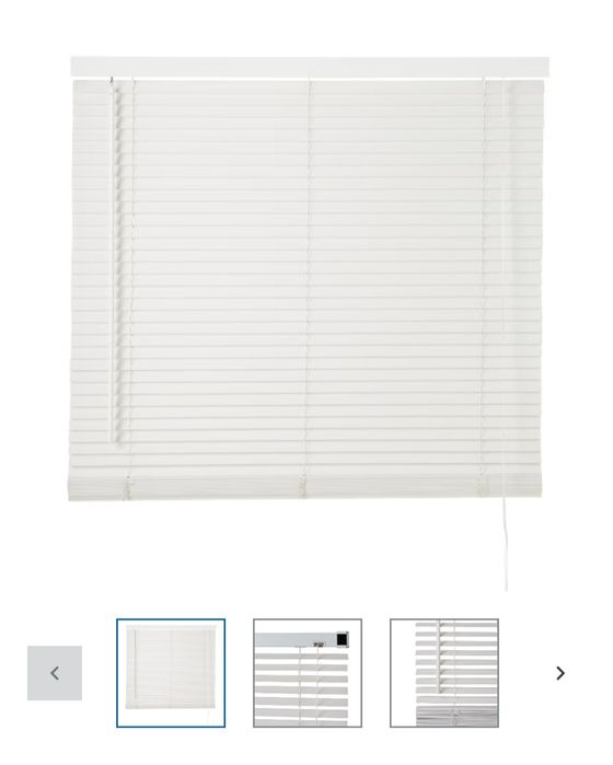 Żaluzja drewniana biała 120x180 cm