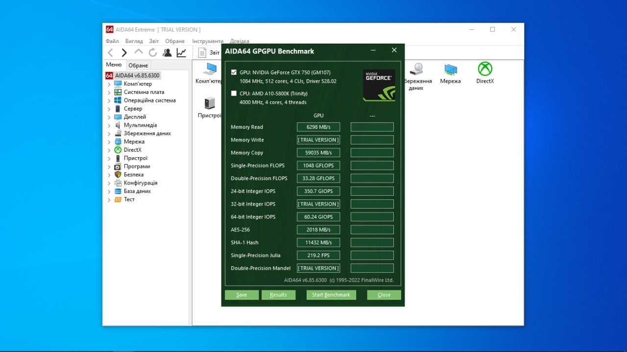 GTX 750 1GB Відеокарта