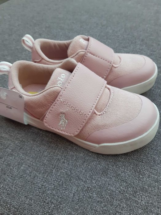 Nowe Polo Ralph Lauren buty r. 24 na rzep, różowe