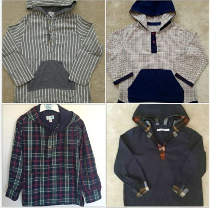 Túnicas camisas capuz 5 e 6 anos
