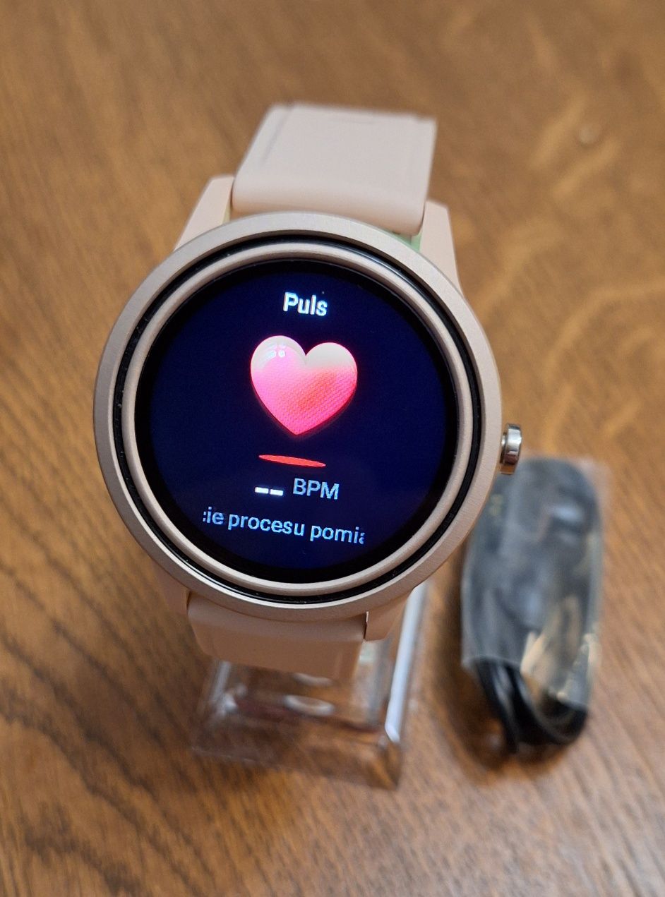 Inteligenty damski smartwatch zegarek Polski język - wiadomości, puls