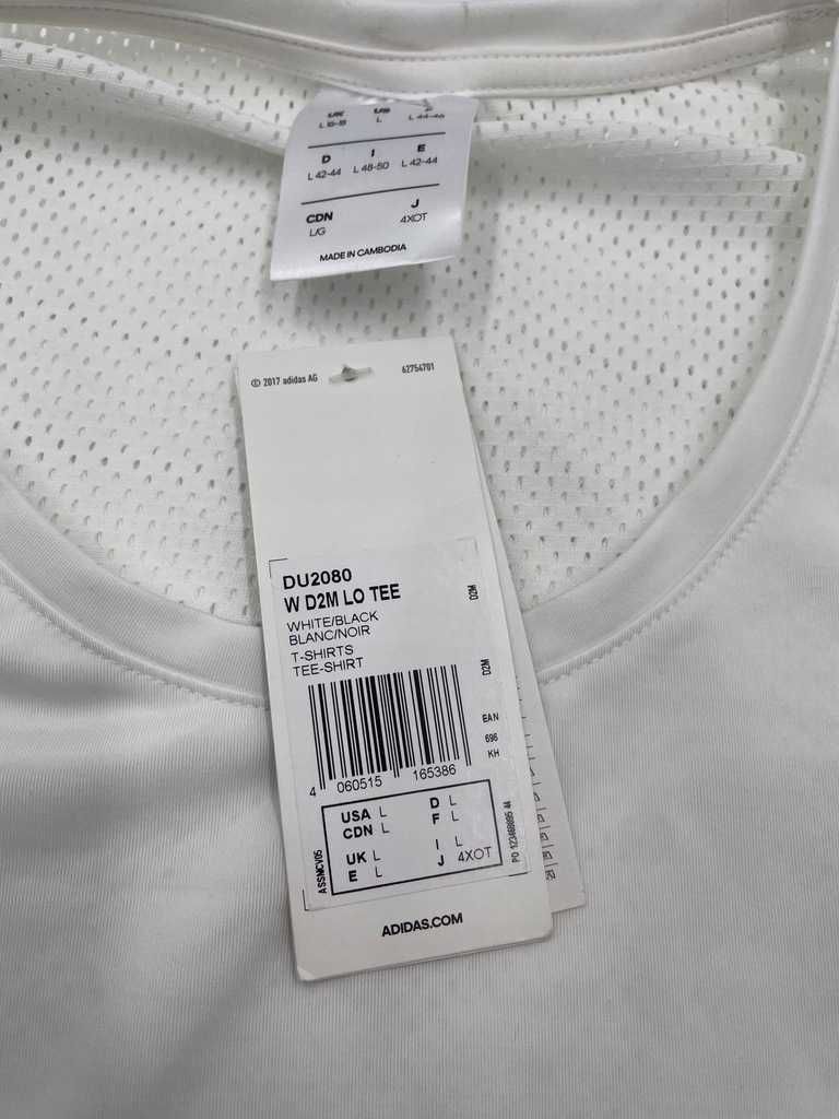 Koszulka damska adidas W D2M Logo Tee biała DU2080 rozm. L