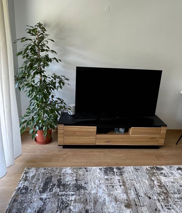 Movel TV em castanho e preto, Beliani