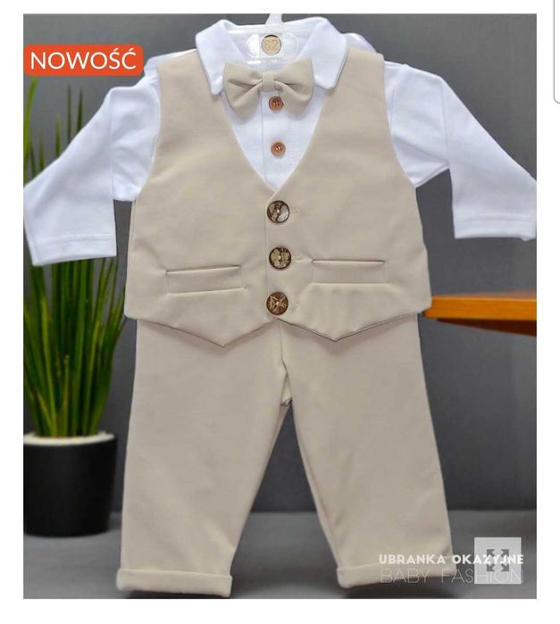 Ubranko na chrzest dla chłopca rozmiar 68