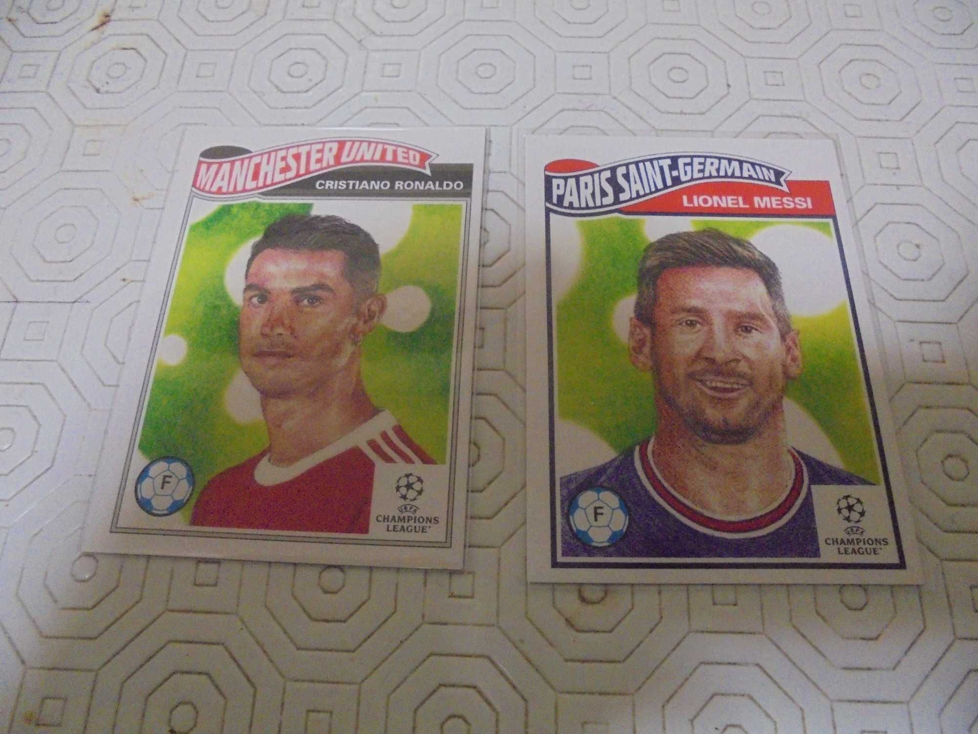 Cristiano Ronaldo + Lionel Messi 2021 UEFA cards