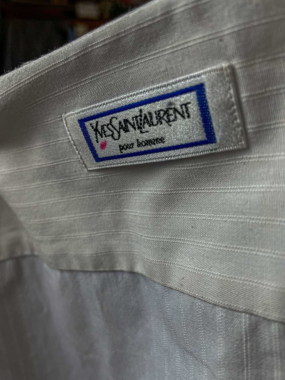 Biała koszula męska Yves Saint Lauren YSL spinki garnituru elegancka L