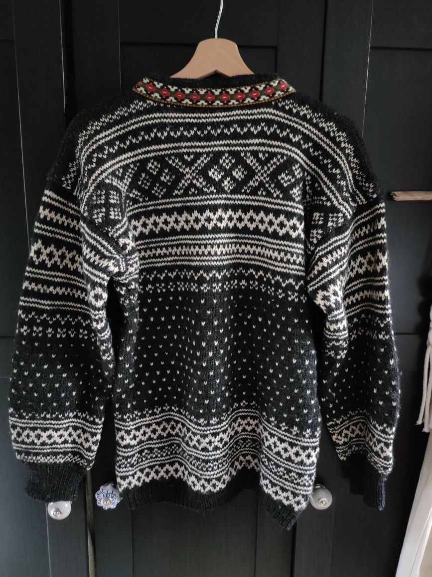 vintage norweski sweter Norwegia wełna z wełny