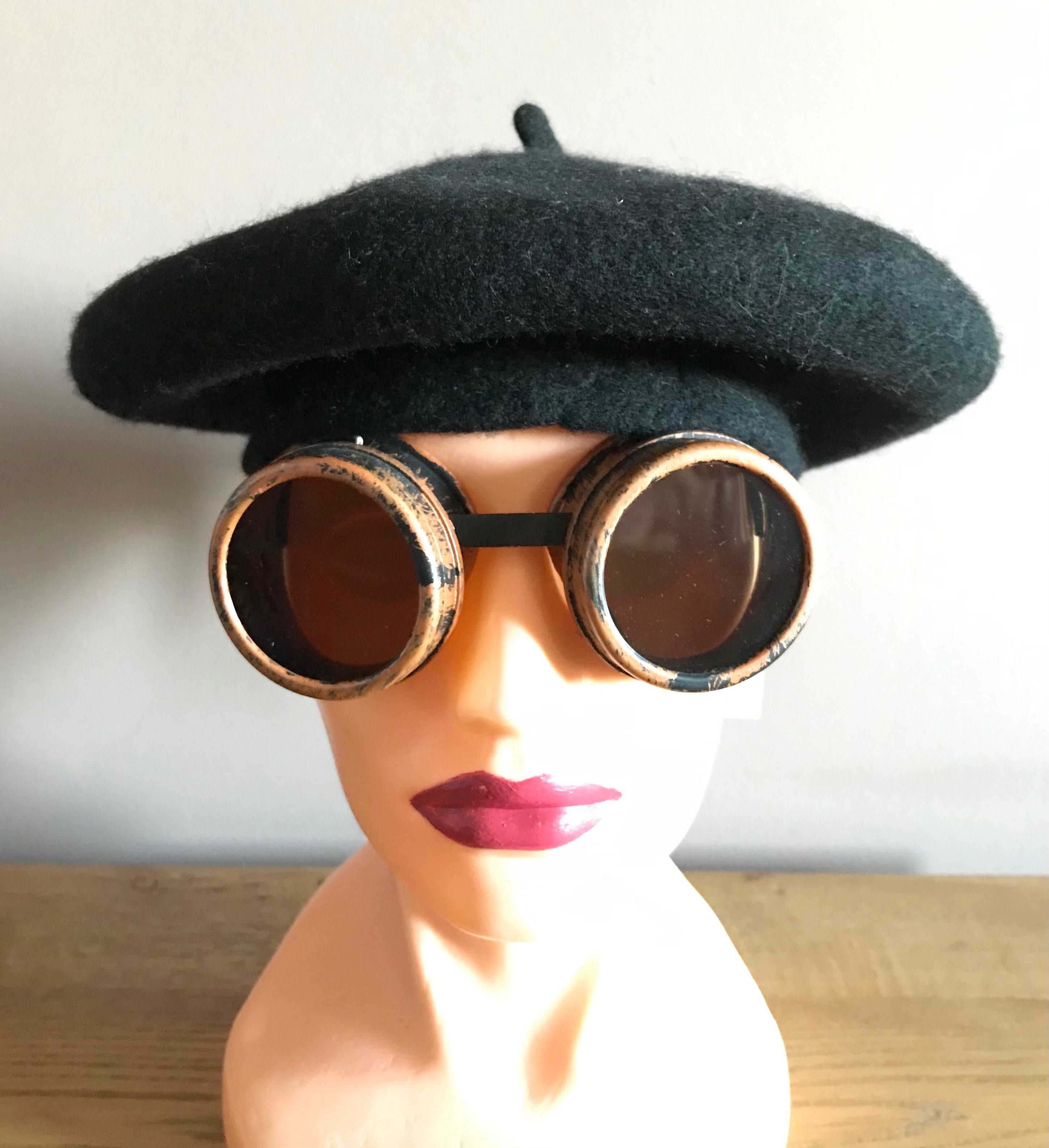 Klasyczny beret francuski damski z antenką wełna 100%
