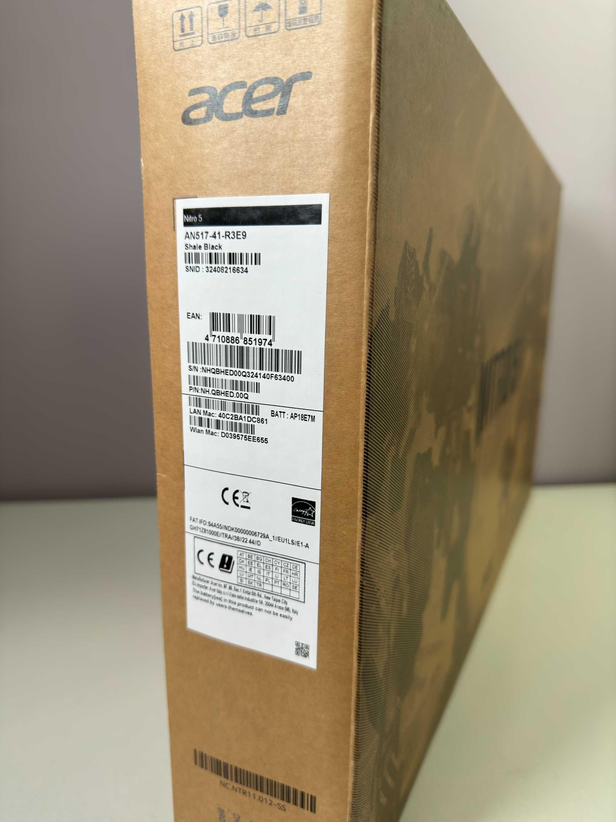 Новий Acer Nitro 5 17.3" 144Hz Ryzen 7 5800H RTX 3080 8Gb 16 Gb 1 Tb