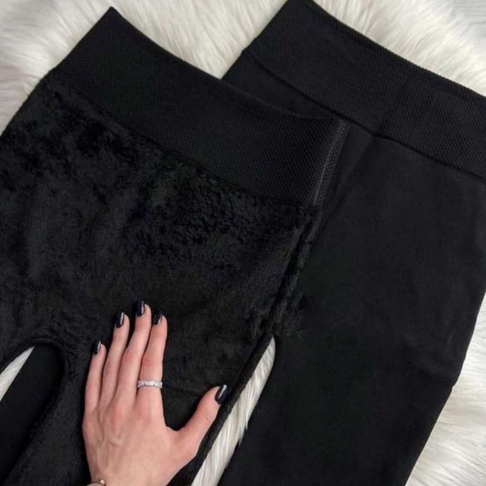 Лосіни на щільному хутрі теплі гладкі