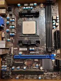 Płyta główna MSI A55M-E33 plus procesor AMD A86600 SERIES i chłodzenie