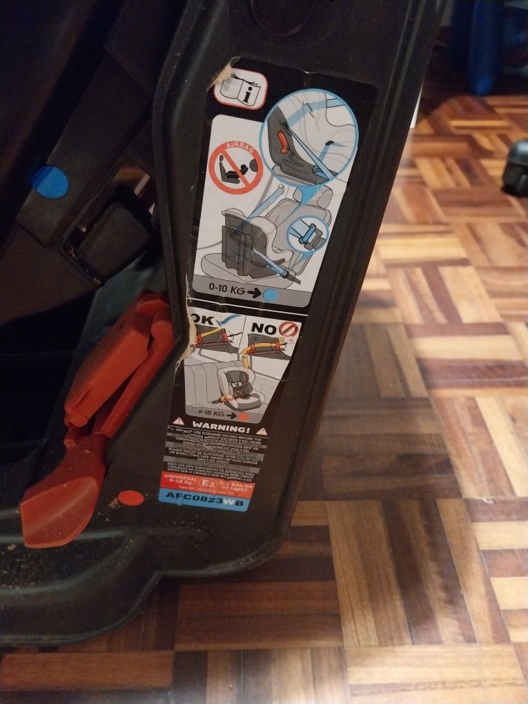Cadeira de automóvel, uso invertido