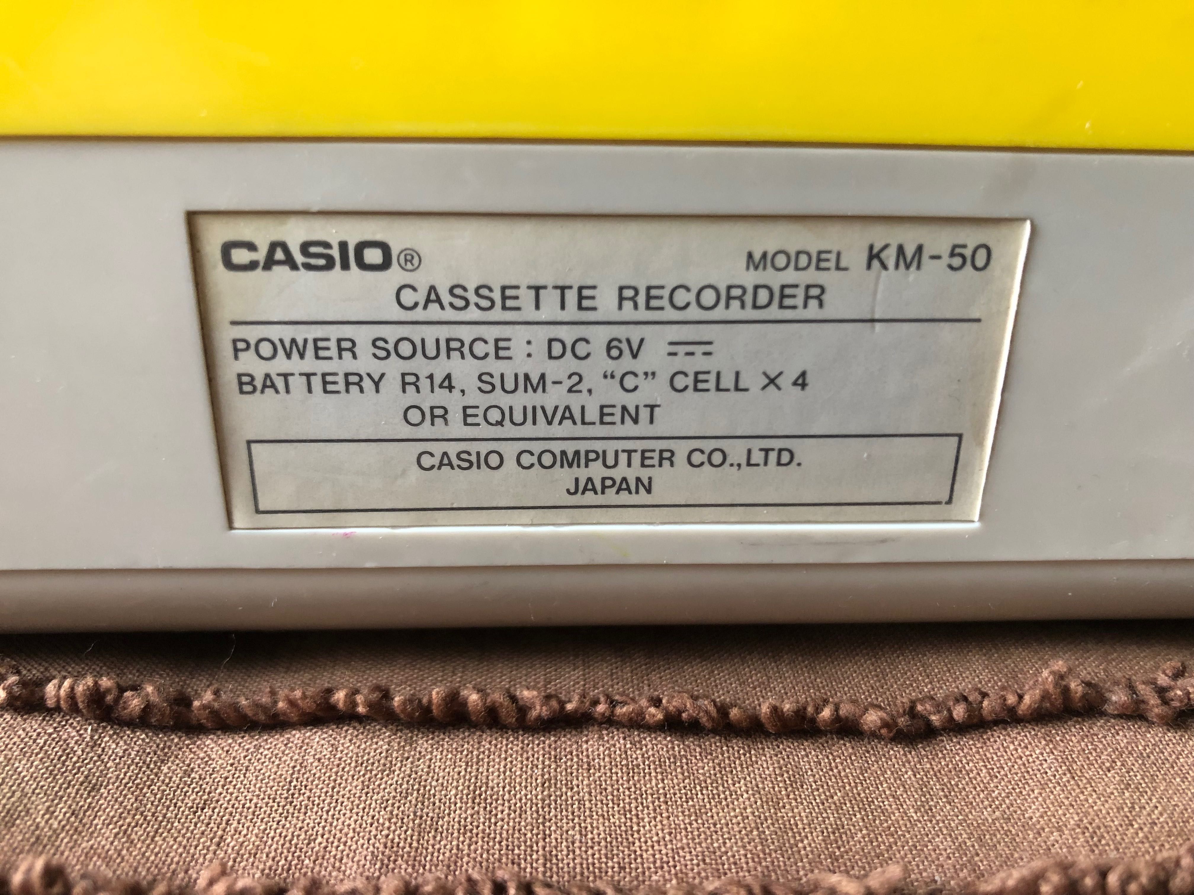 Oryginalny CASIO KM-50 retro vintage magnetofon MADE IN JAPAN