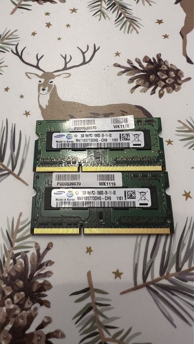 2 x Pamięć RAM SAMSUNG 2GB DDR3 1333MHZ M471B5773CHS-CH9 1037
