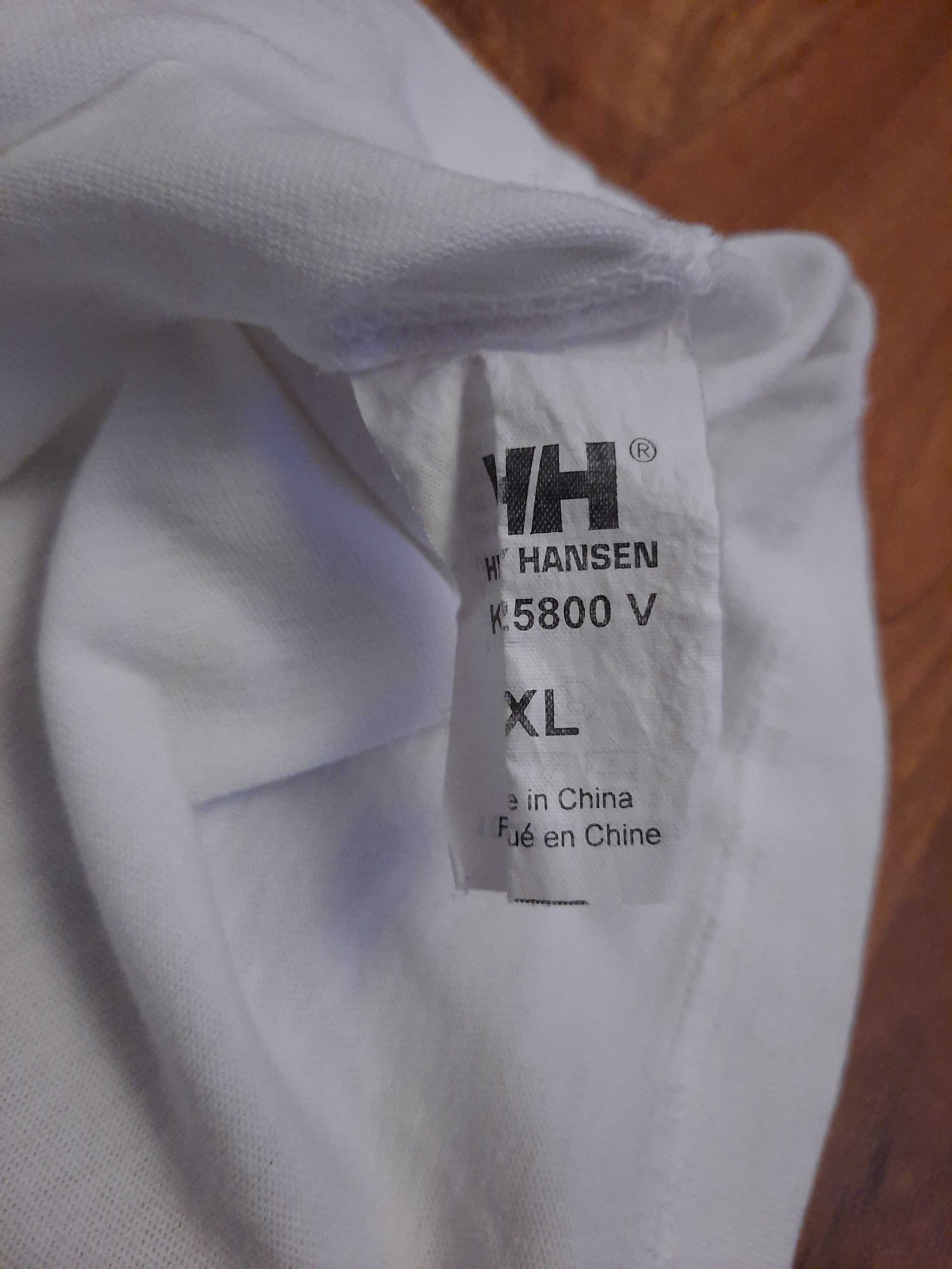 Bawełniana koszulka biała tshirt Helly Hansen rozmiar XL