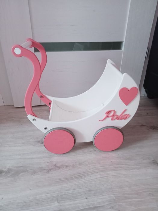 Wózek drewniany z imieniem Pola Okazja!!