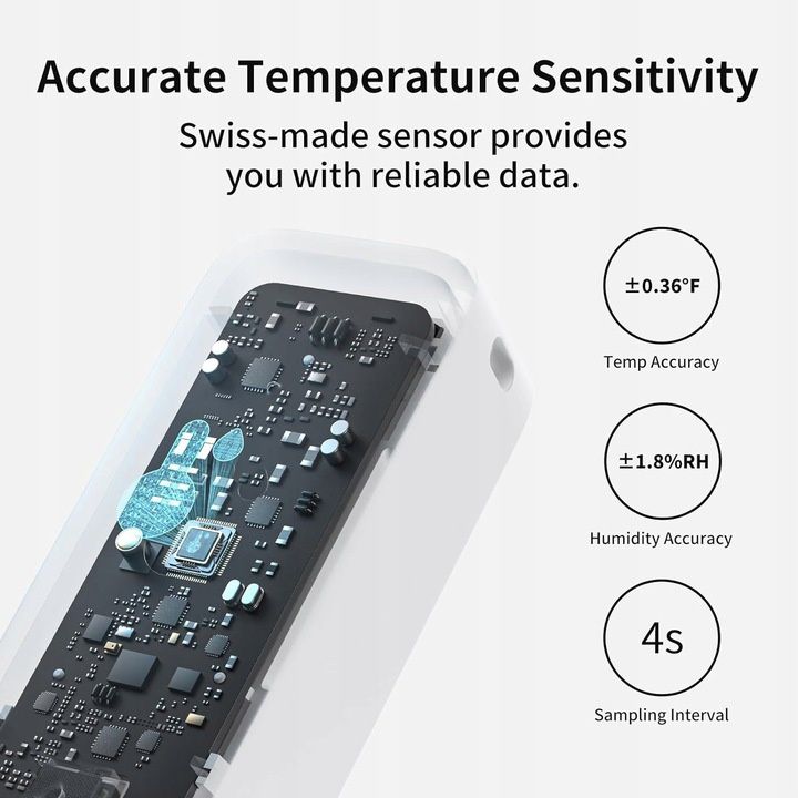 SwitchBot WiFi Termometr Higrometr 3 sztuki z hubem,. aplikacja, IP65