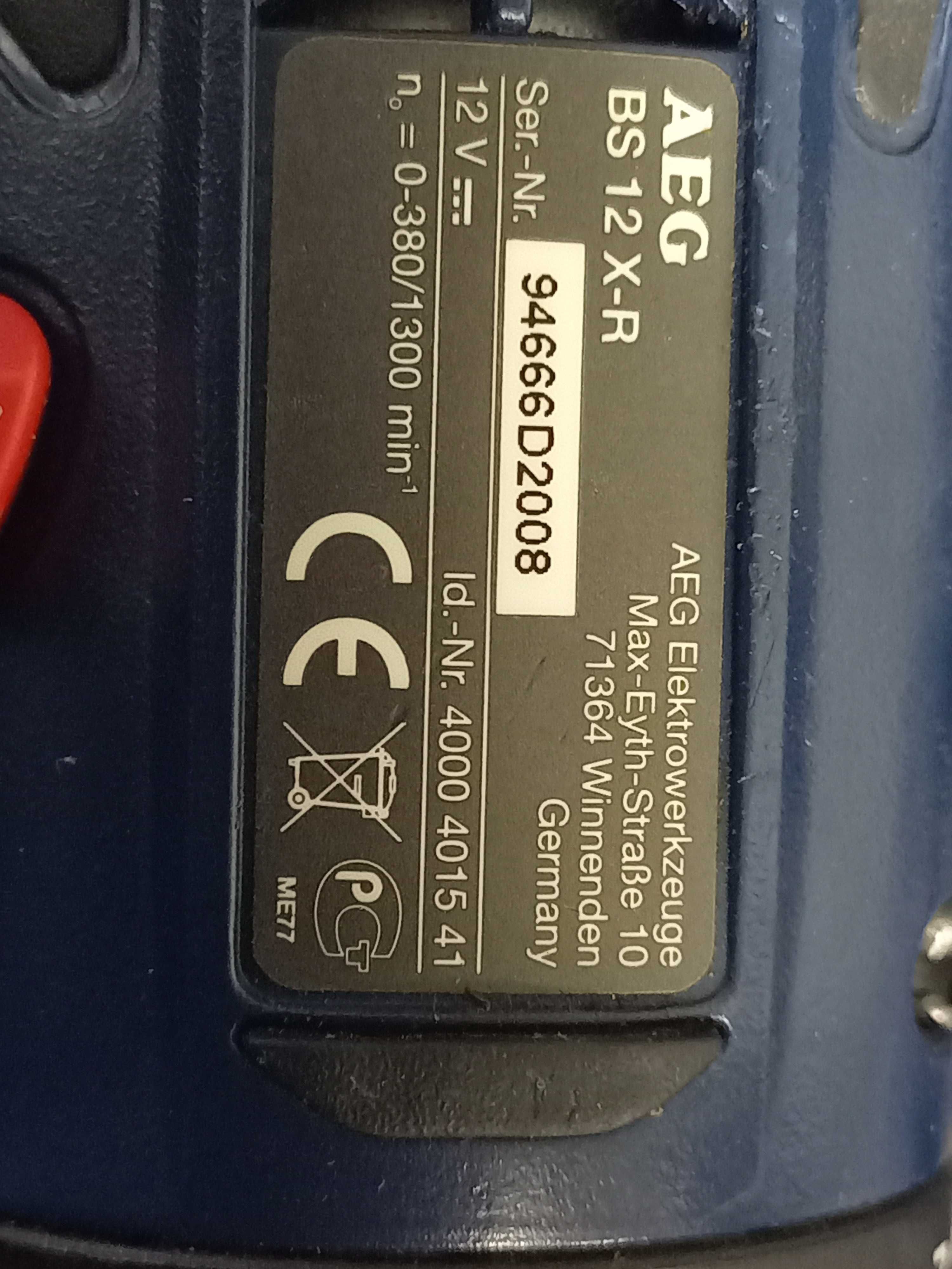 Wietarko WKRĘTARKA AEG BS 12 X-R 2X AKUMULator  walizka