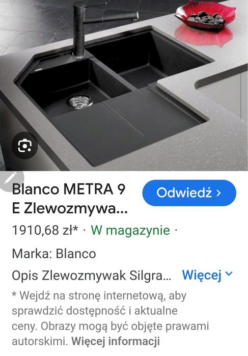 Blanco METRA 9 E Zlewozmywak narożny ANTRACYT