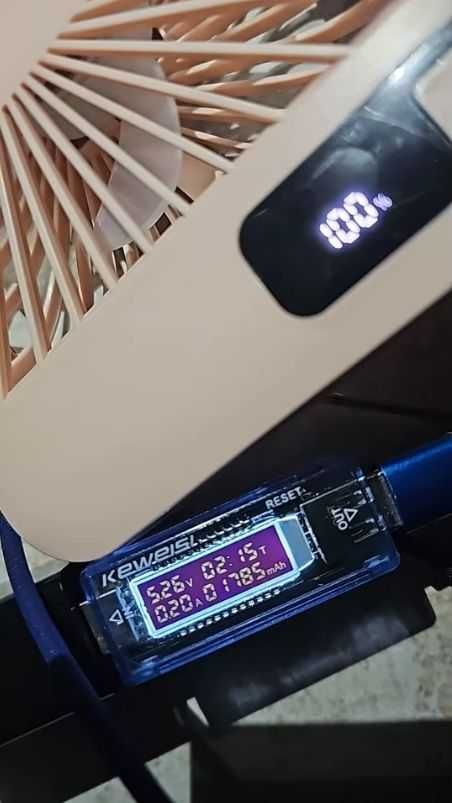 Вентилятор із акумулятором 1800mAh Білий