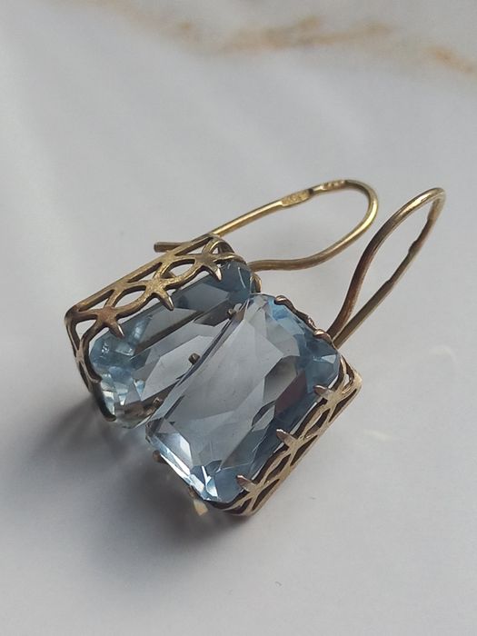 Серьги серебро 875проба звезда