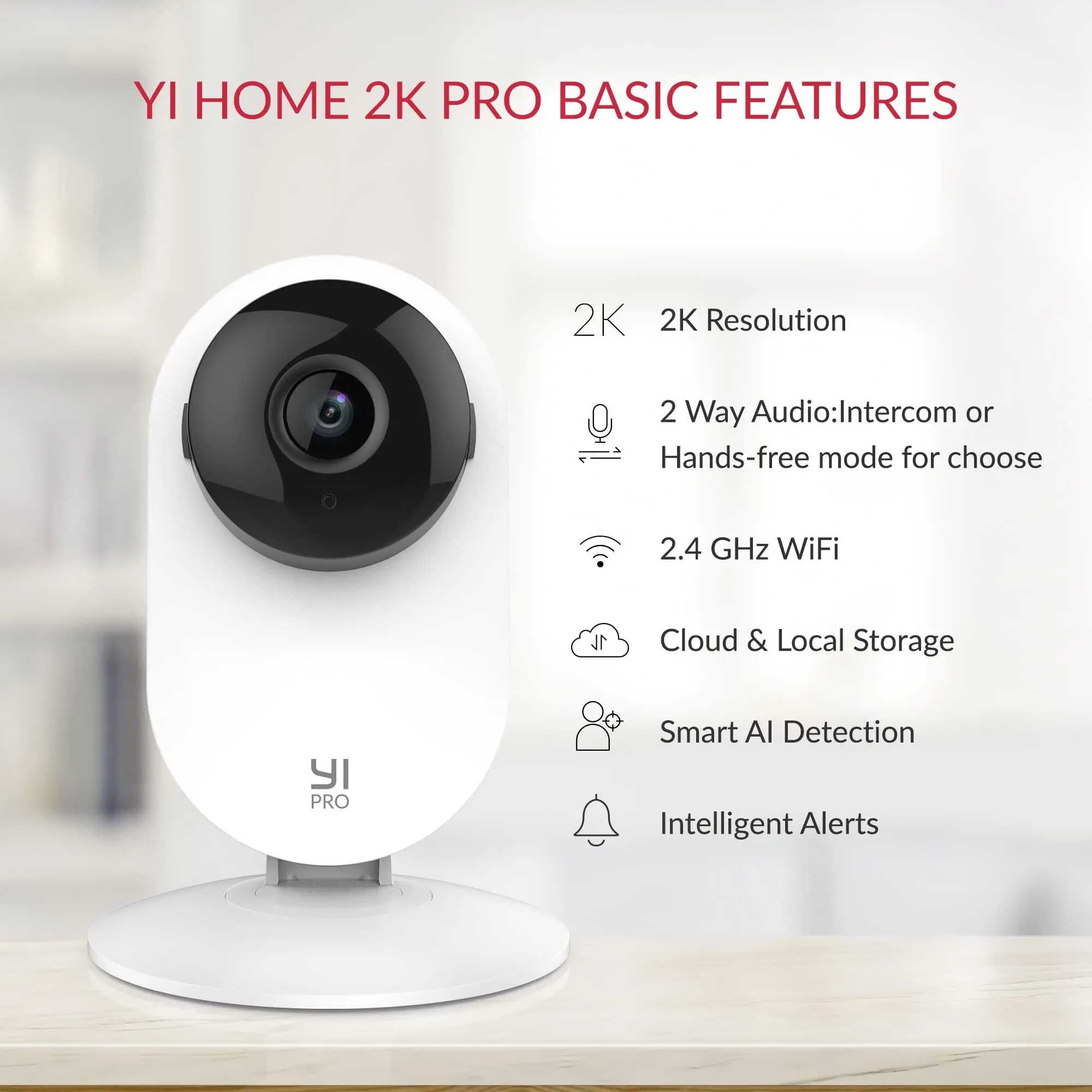 IP-камера Xiaomi YI Home 2k PRO White видеоняня Smart IP Camera Global