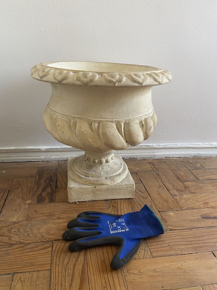 Taça grande cerâmica branca