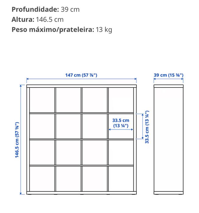 Kalax IKEA estante 4x4