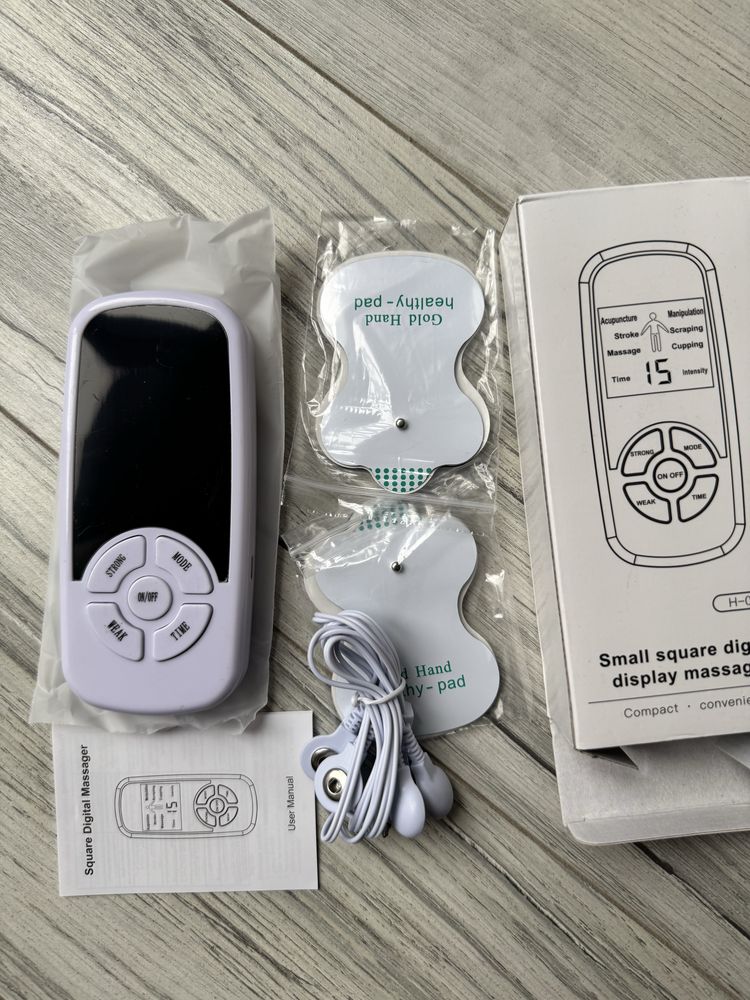 Masażer EMS z elektrodami, elektroterapia, mini TENS