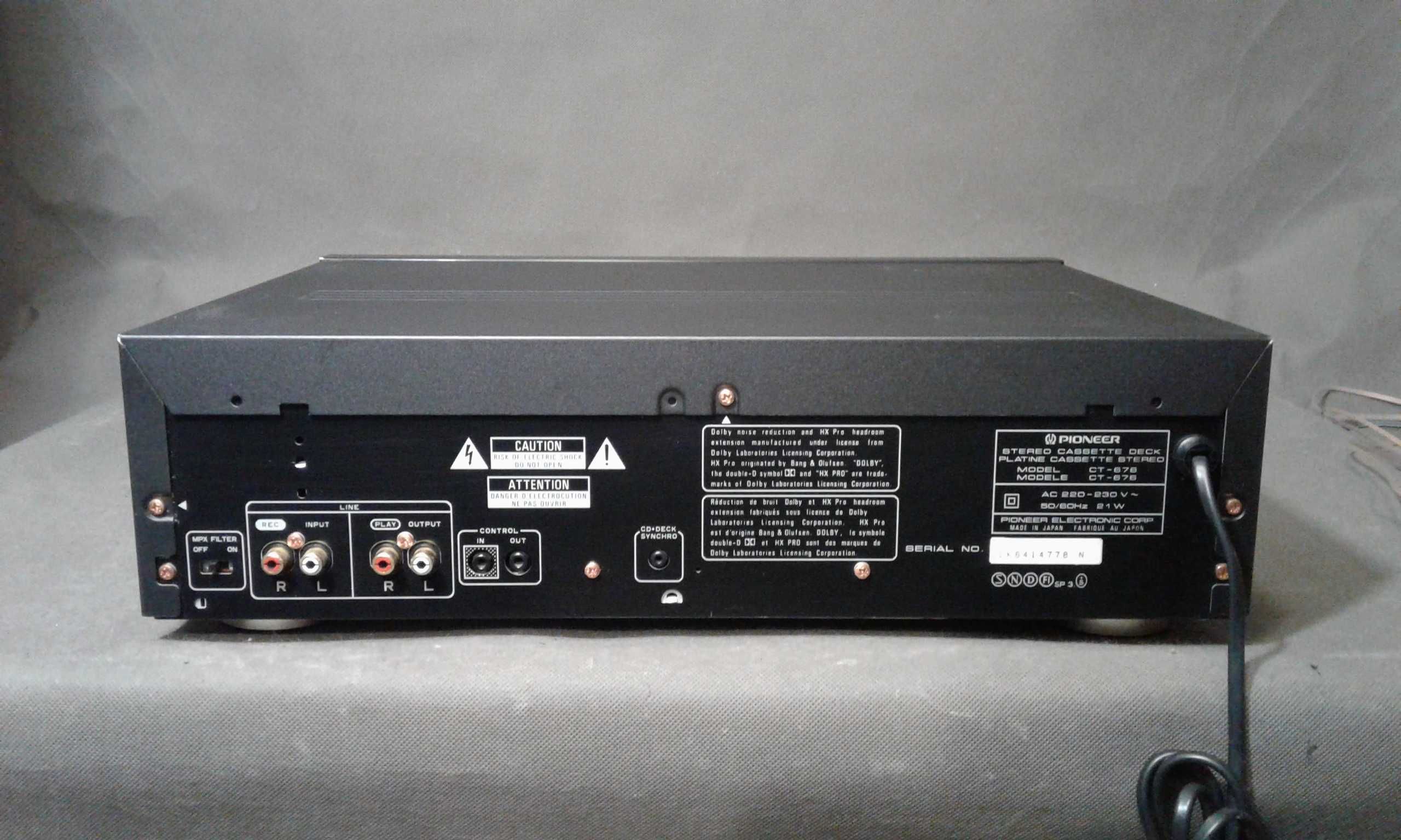 PIONEER CT-676, magnetofon kasetowy