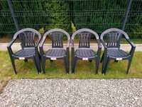 4 Krzesła ogrodowe plastikowe KETER szare